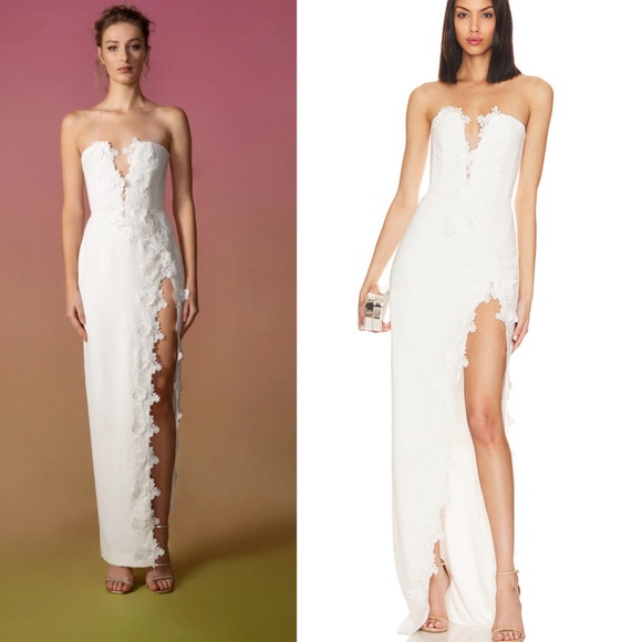 SAU LEE Florence Dress in White maxi - Picture 1 of 13